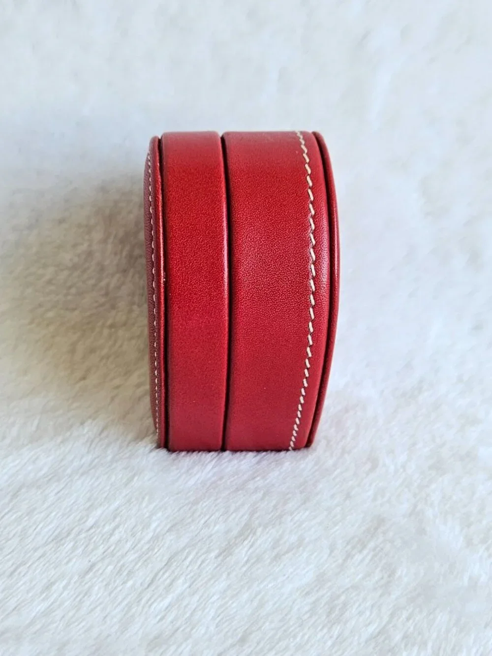 Mini Coach Y2K Red Leather Heart Jewelry Box Ring Necklace & Earring Storage